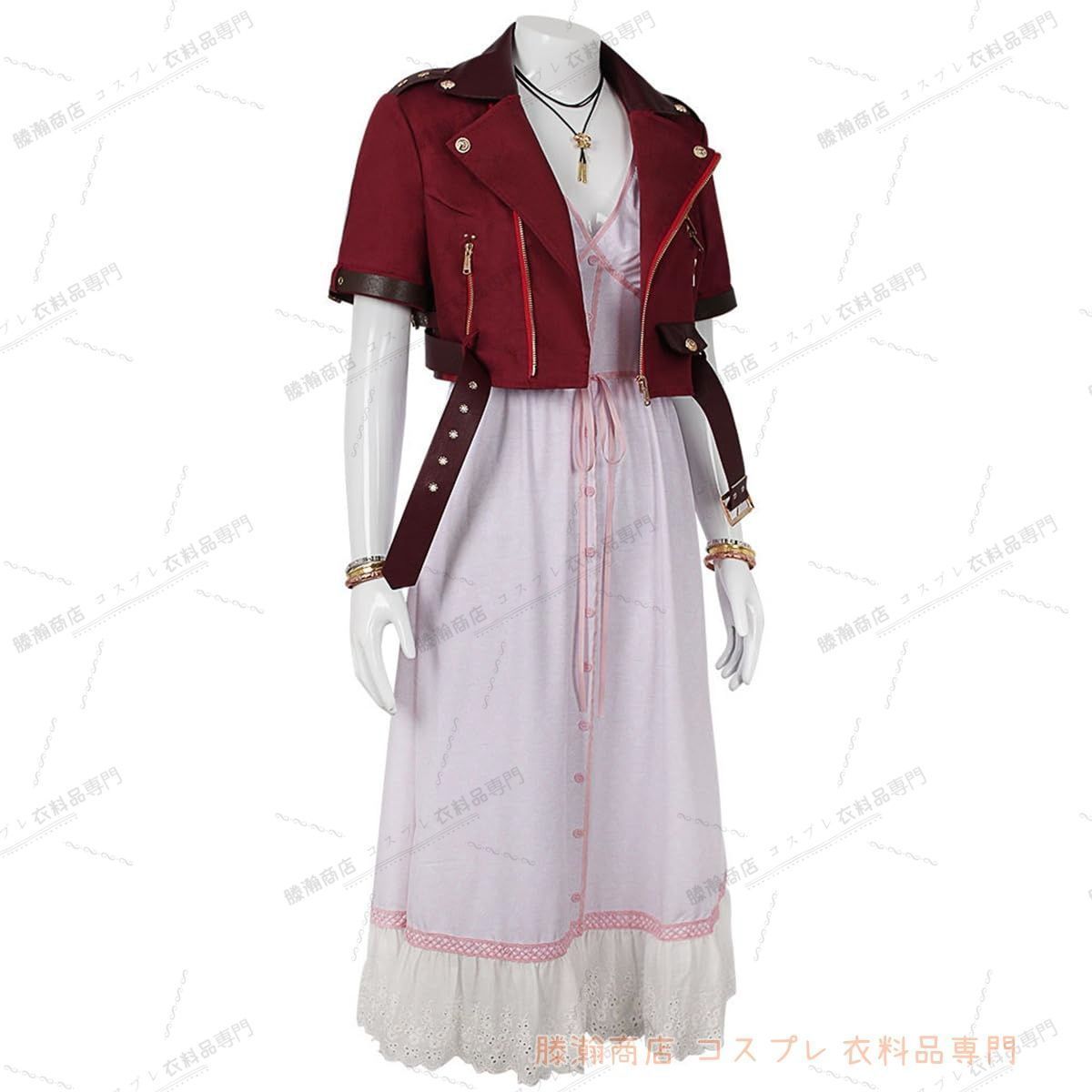 最新アイテムを多数掲載！ ファイナルファンタジーVII エアリス コスプレ衣装 ハロウィン cosplay衣装 アニメ パーティー 夏祭り 舞台装 演出服 学園祭