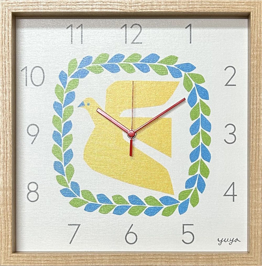 インテリアクロック YUYA Artist Clock 黄色い