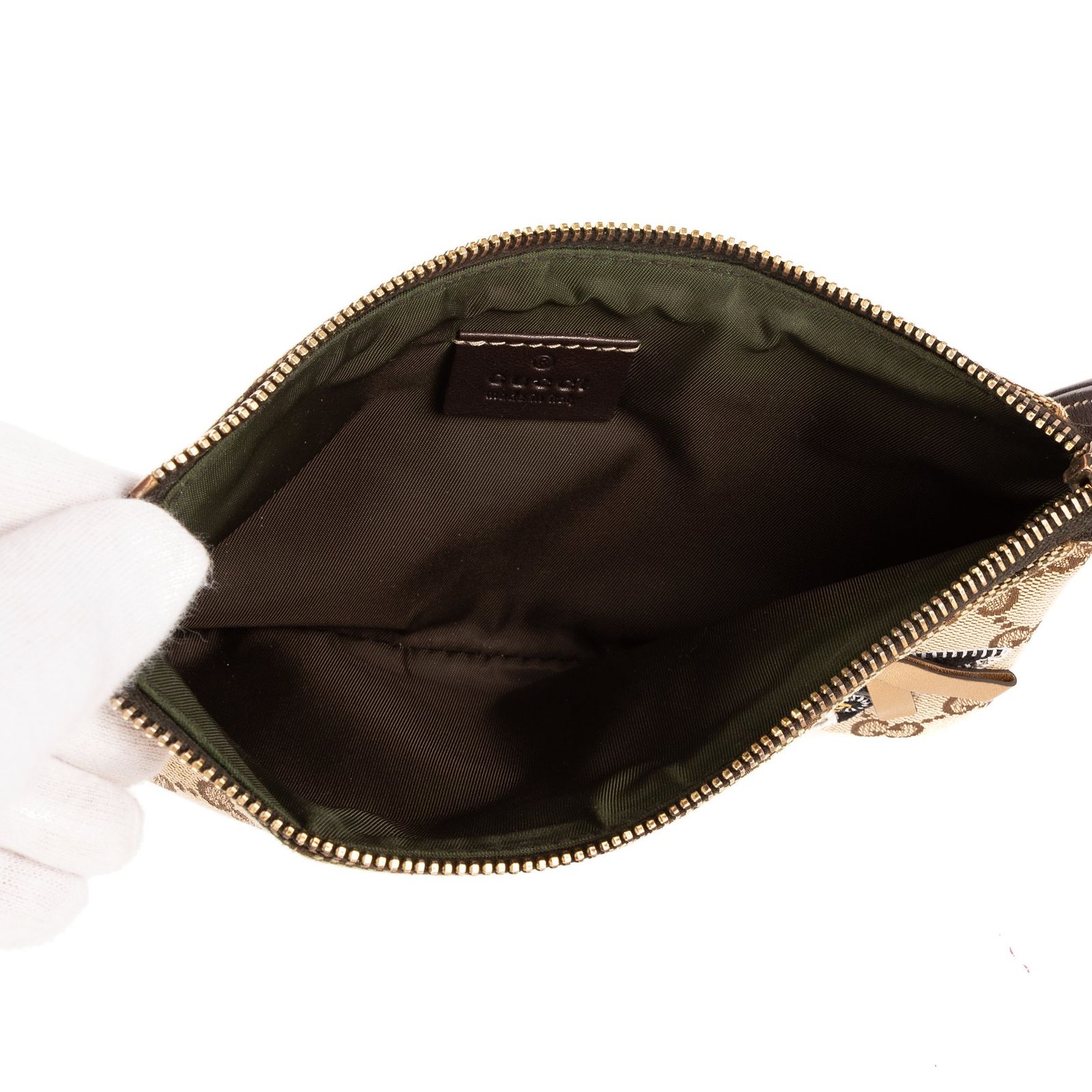 ウォレットポーチベージュモノグラムキャンバスにレザー trimmingA