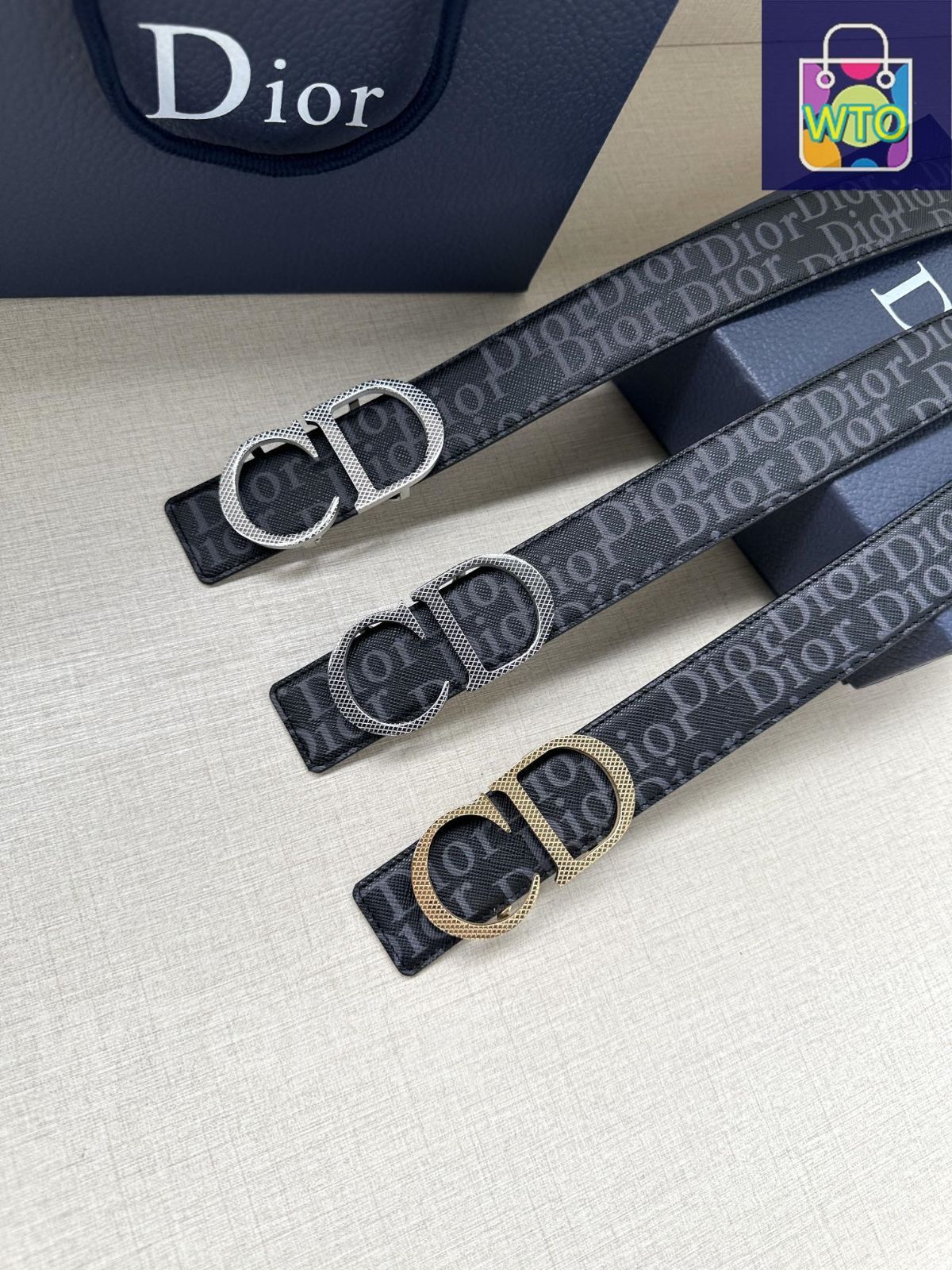 今日特価】Dior ディオール ダブルフェイス ベルト - メルカリ