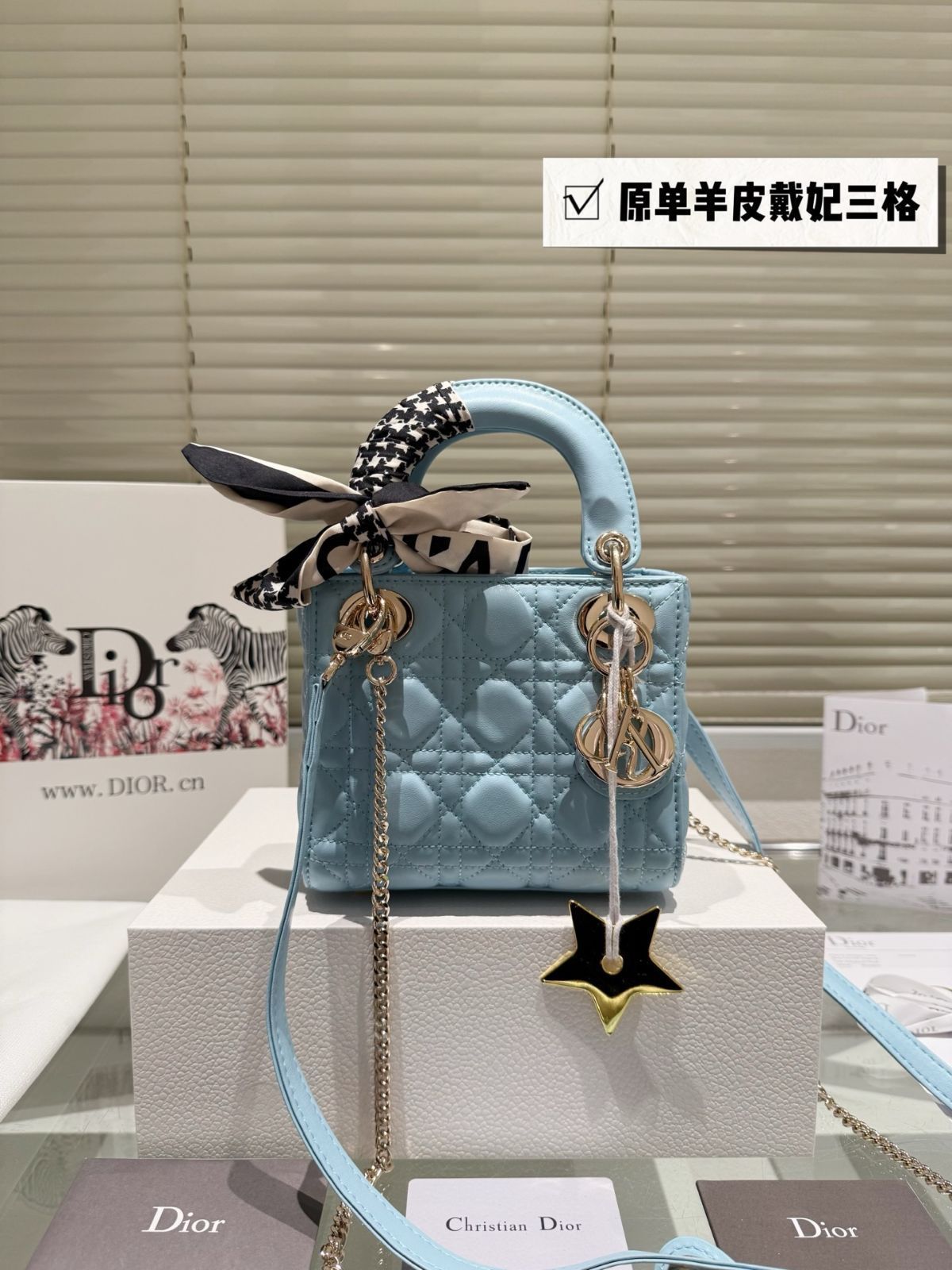 今日特価】Dior Lady Dior 羊皮ミニバッグ 17cm 高品質版-MM輸入