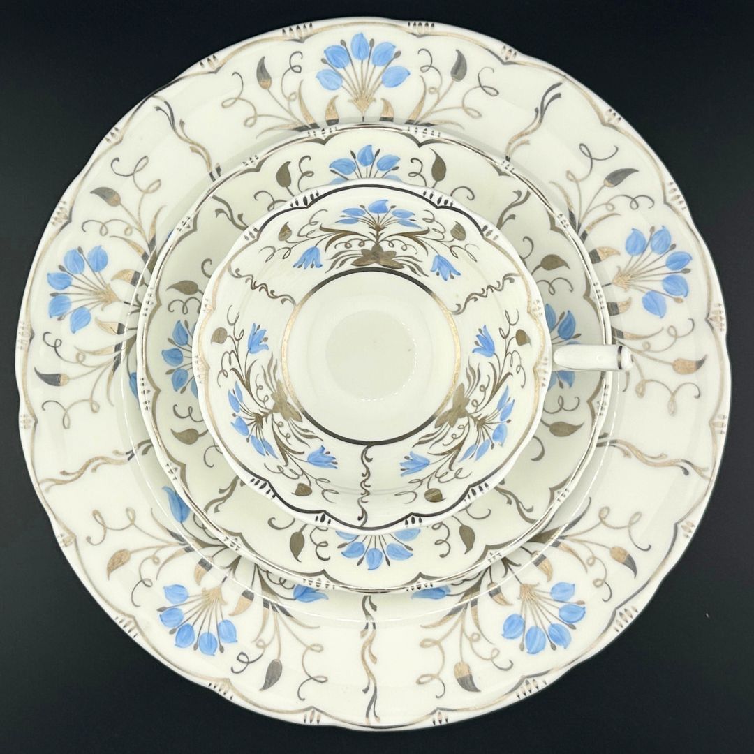 超稀少 ウェッジウッド Wedgwood 1900年初期 金彩青図 カップ＆ソーサー　コーヒーカップ