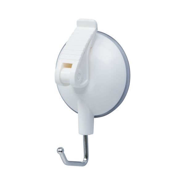 まとめ オート レバー式吸盤フック 大 耐荷重5kg QHC-08シロ 1個