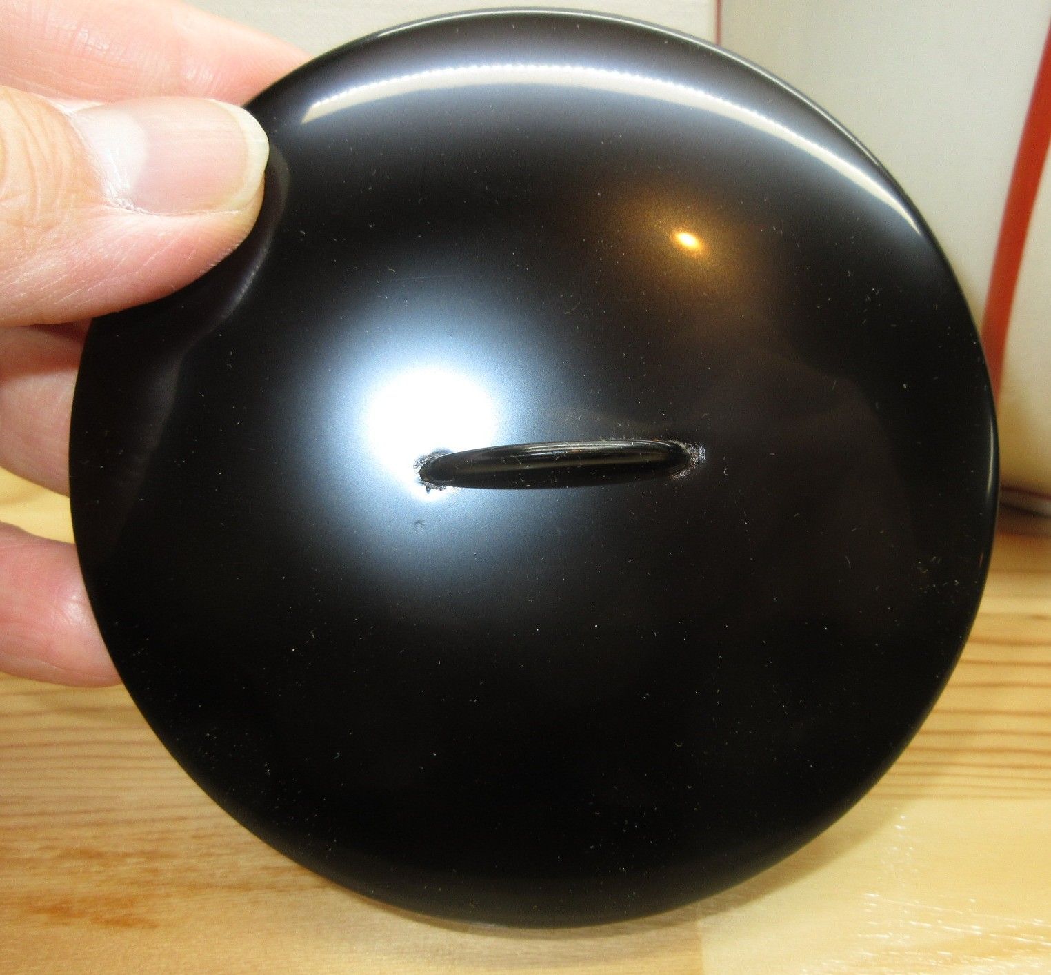 逢絢亭・新品】茶道具 水指 京焼 雪洞水指 真塗の塗蓋 楽山作 共