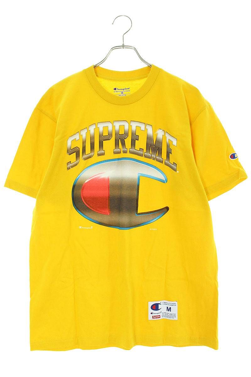 シュプリーム ×チャンピオン Champion 19SS Chrome S/S Top ロゴプリントTシャツ メンズ M - メルカリ