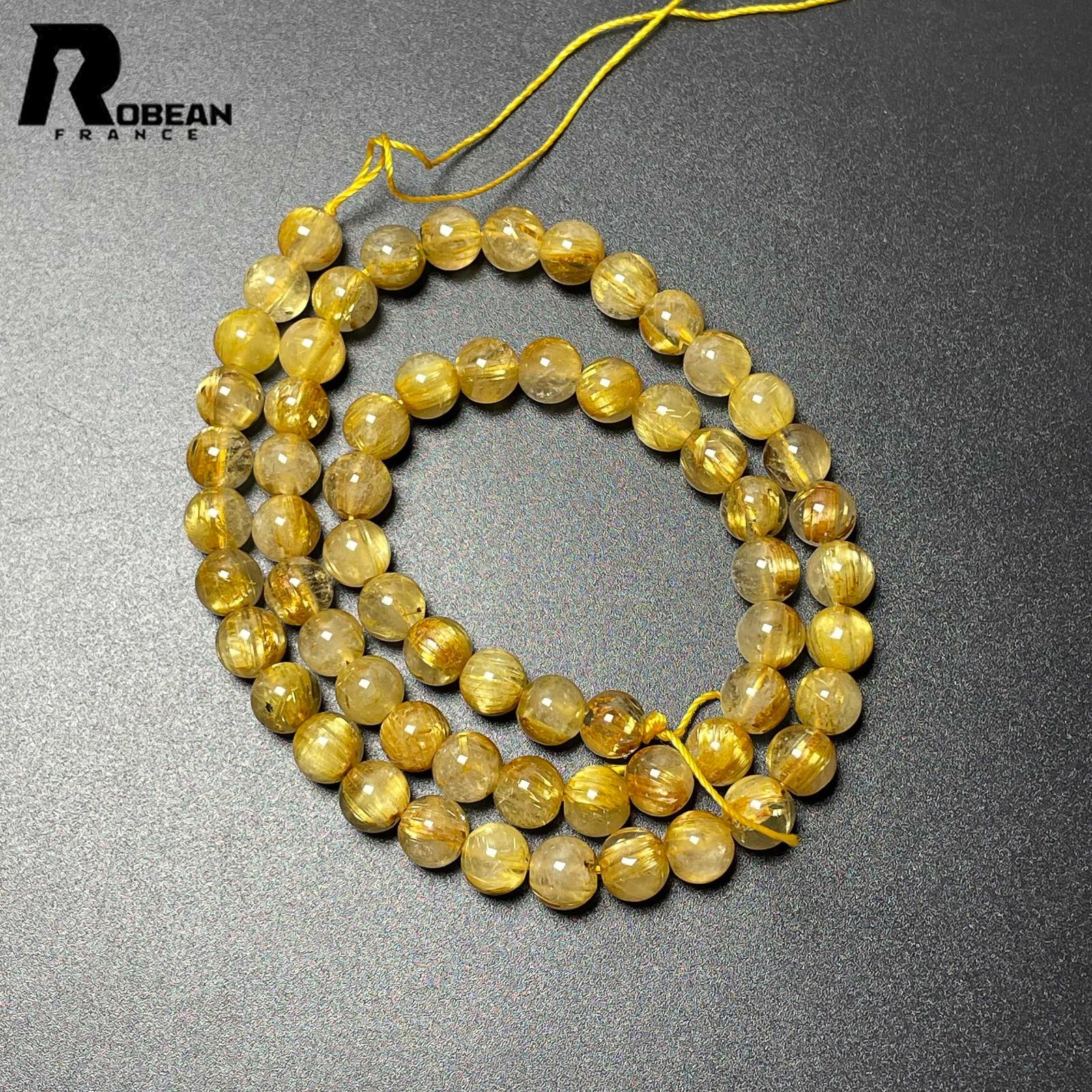 逸品 EU製 定価8万円☆ROBEAN・黄金タイチンルチル☆黄金針水晶