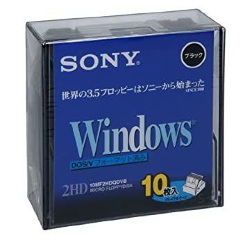 【中古】【輸入･日本仕様】SONY 2HD フロッピーディスク DOS/V用 Windowsフォーマット 3.5インチ ブラック 10枚入り 10MF2HDQDVB
