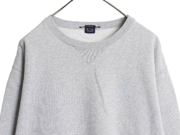 な ! 90 s ラルフローレン 前V スウェット レディース XL ポロ スポーツ トレーナー ショート丈 裏起毛 大きいサイズ トップス