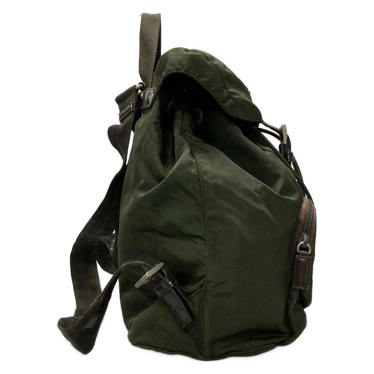 PRADA プラダ リュック カーキ 三角ロゴプレート ナイロン ✨良品