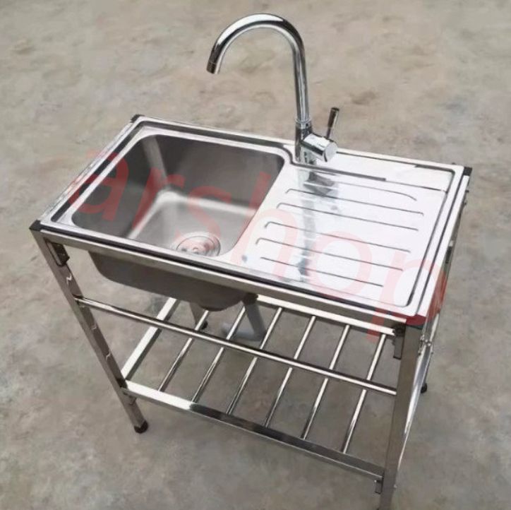 1033-0) azuma アズマ 業務用 ステンレス 1槽シンク W450D600H800 中古