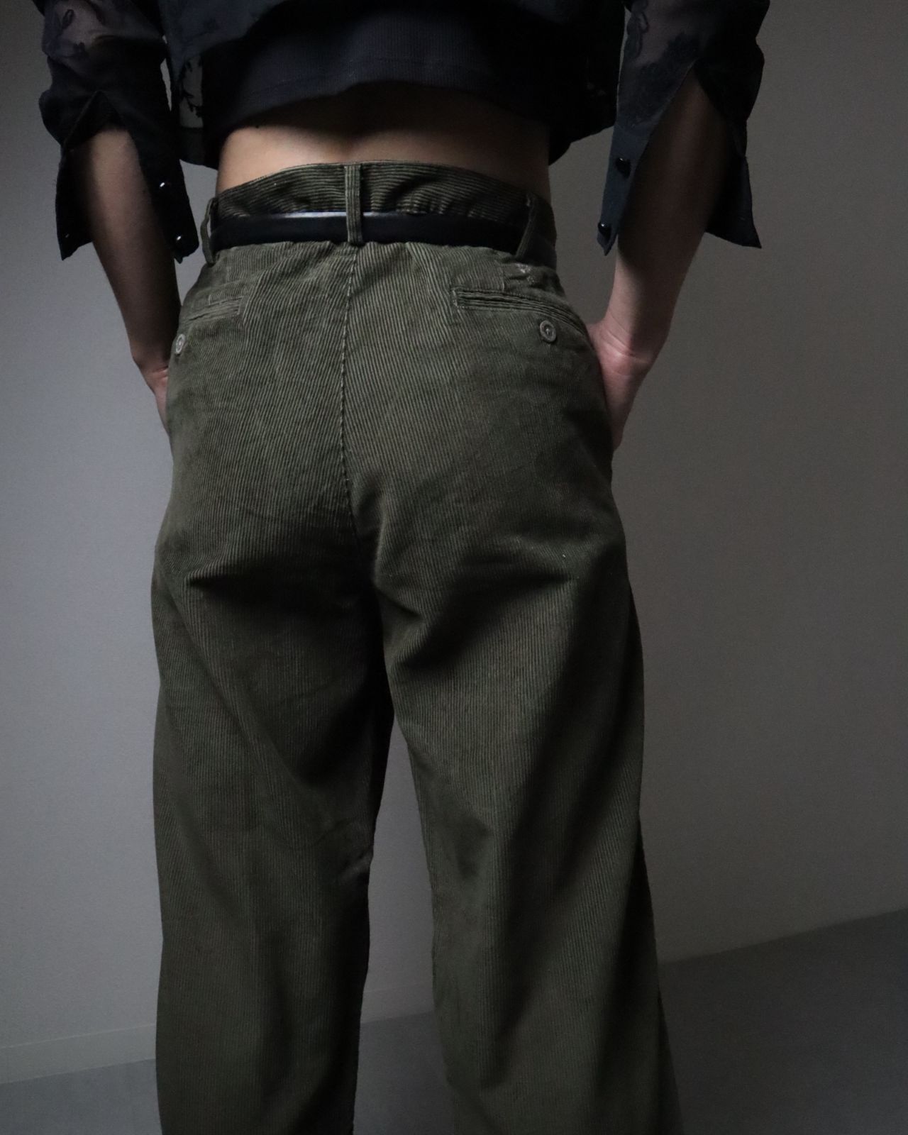 シルエット◎ vintage 太畝 2タック コーデュロイ パンツ CAL O LINE」CORDUROY 2TUCK PANTS キャルオーライン チェック