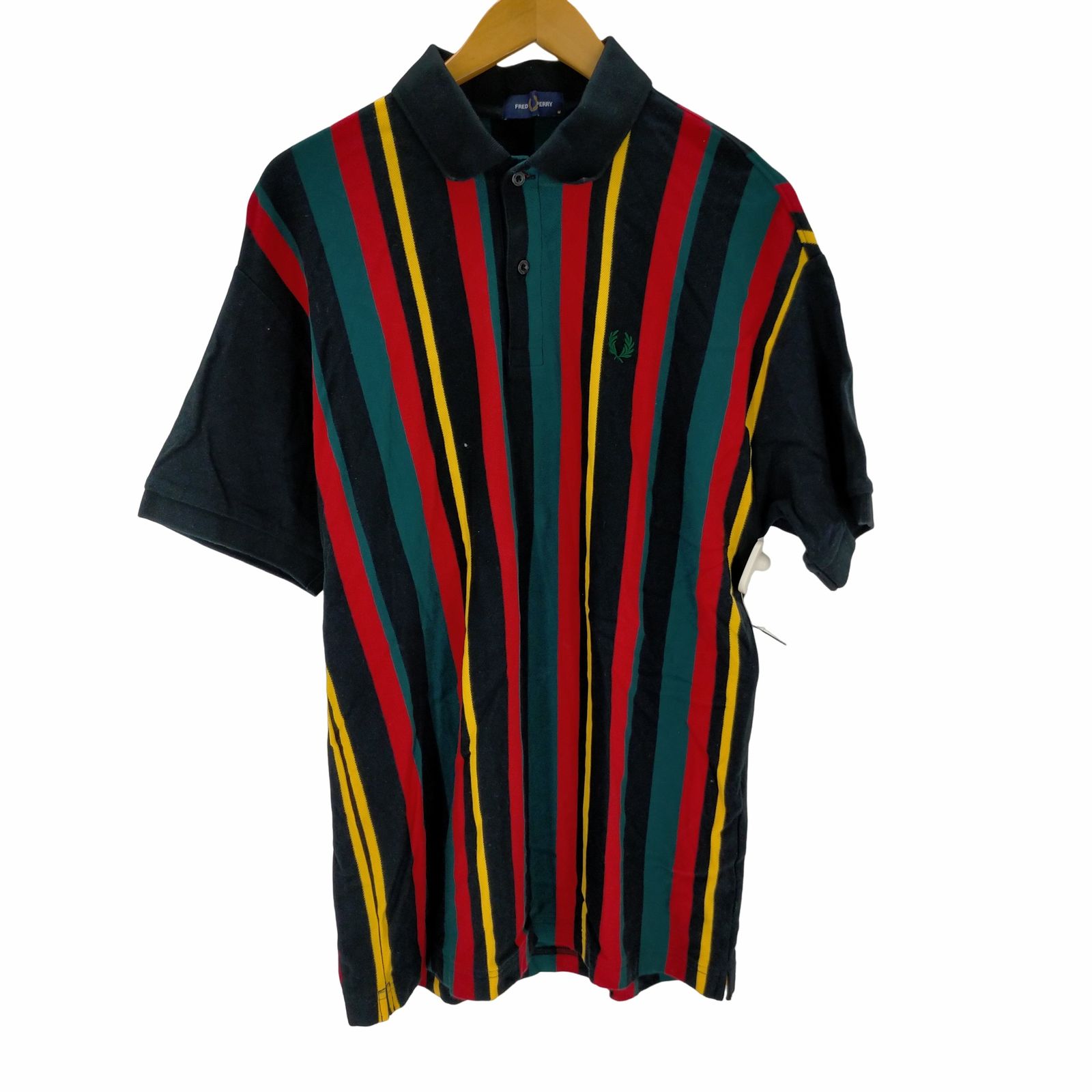 【FRED PERRY】美品　ポロシャツ　マルチカラーストライプ　M★ ⭐︎超希少 フレッドペリー ポロシャツ マルチカラー ボーダー
