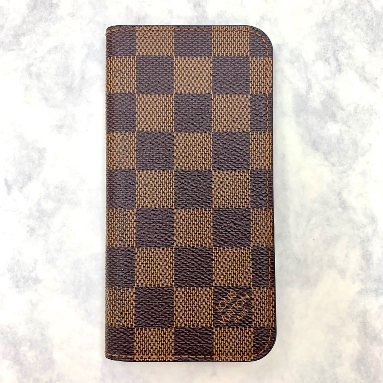 LOUISVUITTON ルイヴィトン　ダミエ・ケース ブラウン 美品⭐️iPhoneケース】 Louis Vuitton ルイヴィトン ブラウン系