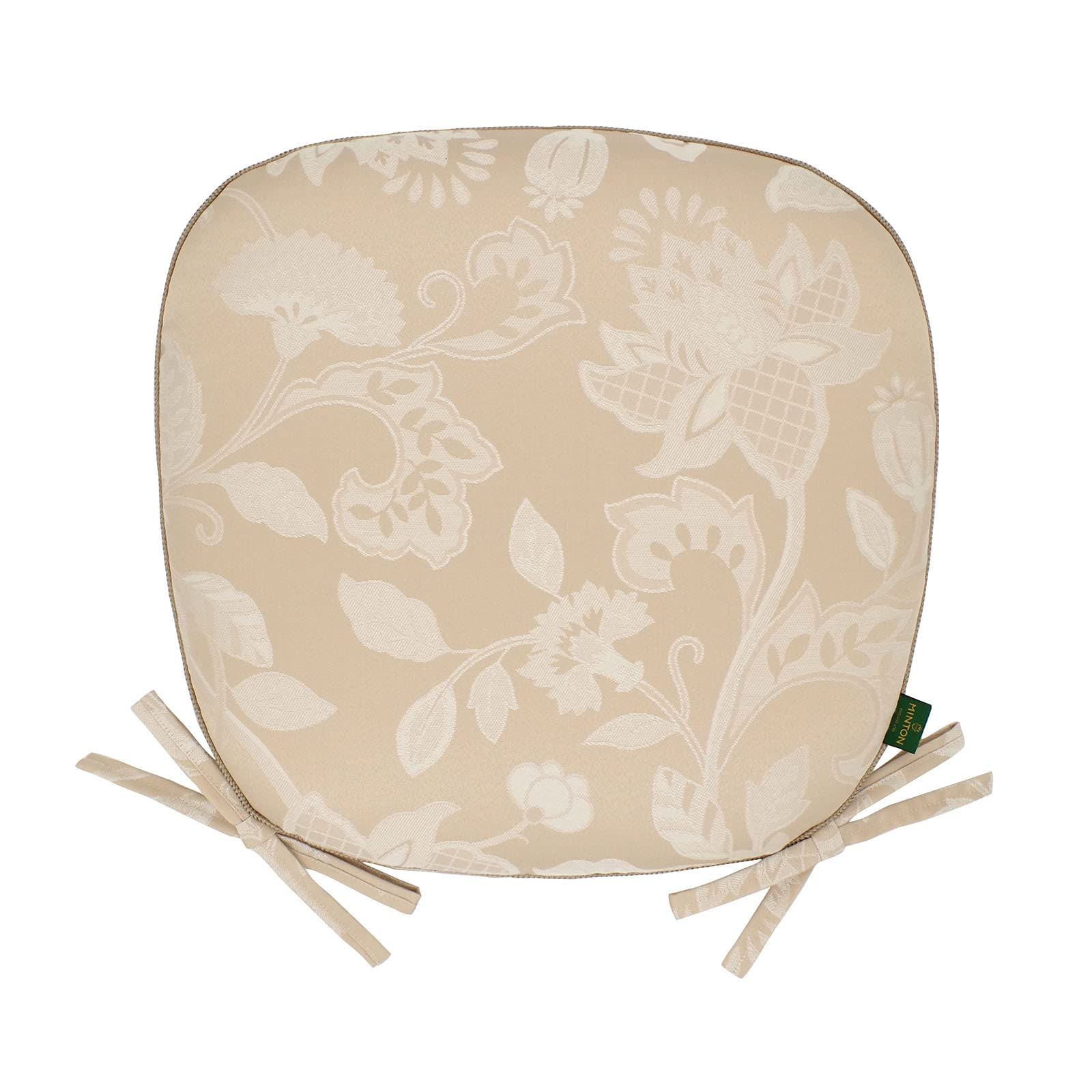 新品 ミントン ダイニング MINTON シートクッション グレースハドン ベージュ 川島織物セルコン 45×43cm LN1207