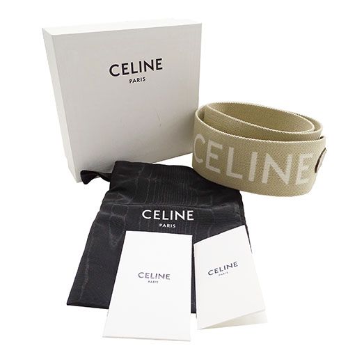 セリーヌ CELINE ショルダーストラップ レディース メンズ ブランド ウール ジャガード ロングストラップ ベージュ ホワイト 着せ替えストラップ  おしゃれ 大人 【中古】 - メルカリ