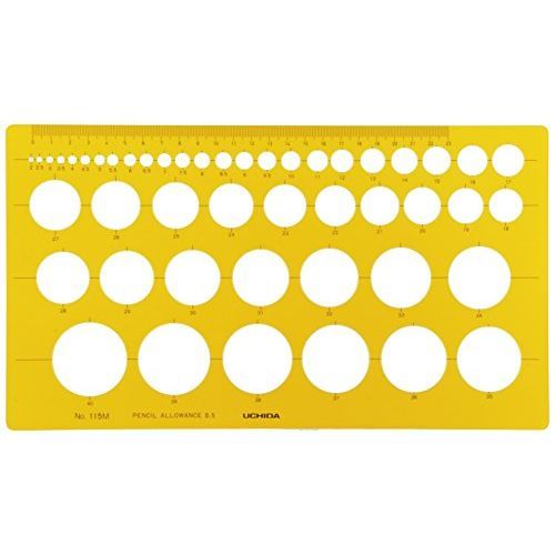 まとめ買い 内田洋行 テンプレート No.115M 円定規 1-843-0115 3枚セット