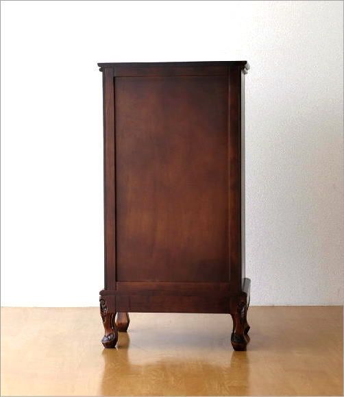 アンティーク風チェスト 猫脚 木製 アンティークサイドチェスト