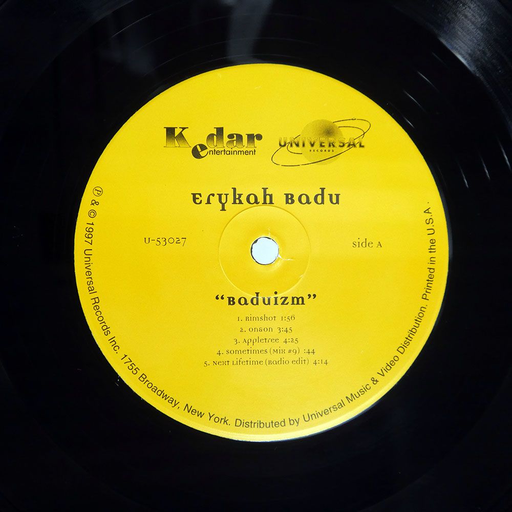 US盤 ERYKAH BADU/BADUIZM/KEDAR ENTERTAINMENT U53027 LP