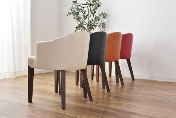 のダイニングソファチェア ウィービングベルト