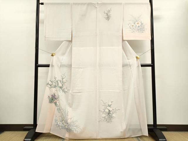 平和屋着物●無地絵羽訪問着　草花文　一斤染色　正絹　逸品　AAAZ0577ph 平和屋着物○無地絵羽訪問着 草花文 一斤染色 正絹 逸品