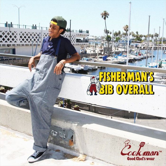  クックマン COOKMAN オーバーオール Fisherman s Bib Overall メンズ ヒッコリー デニム サロペット オーバーオール つなぎ パンツ