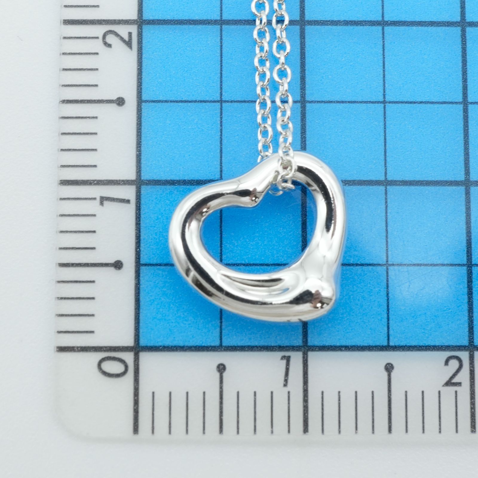 極美品11mm ティファニー オープンハート ネックレス XS/24