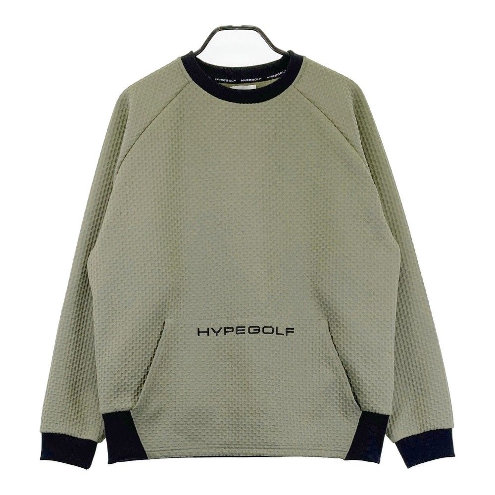 サイズ：XL HYPEGOLF ハイプゴルフ  スウェット 長袖トレーナー  カーキ系 [240101446107] ゴルフウェア メンズ ストスト サイズ：XL HYPEGOLF ハイプゴルフ スウェット 長袖トレーナー