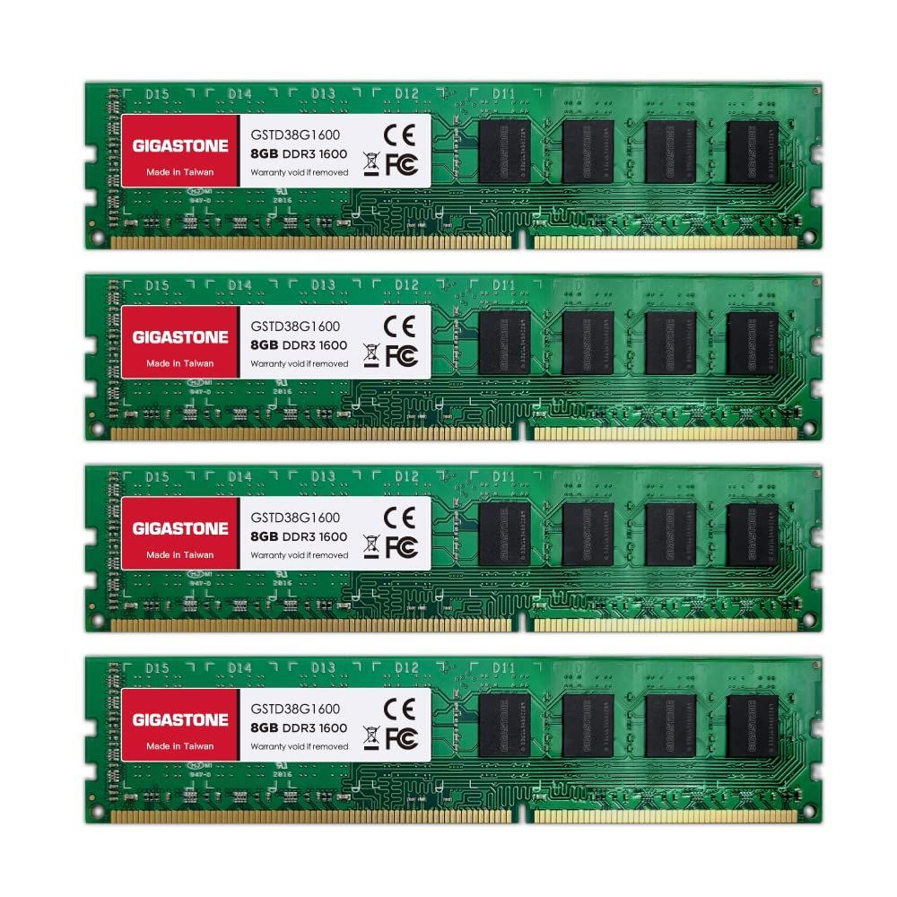 【新着商品】(32GB) DDR3-1600MHz PC3-12800 8GBx4枚 CL11 1.5V UDIMM デスクトップPC用 240  Pin Unbuffered DDR3】Gigastone Non-ECC Memory Module 【メモリ