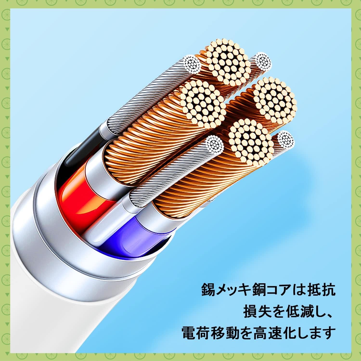 iPhone ライトニングケーブル Type-C USB-C : 充電ケーブル 充電 MFi認証 タイプC ケーブル MFi認証iPhone Lightningケーブル 急速充電 充電器 to 充電器ケーブル