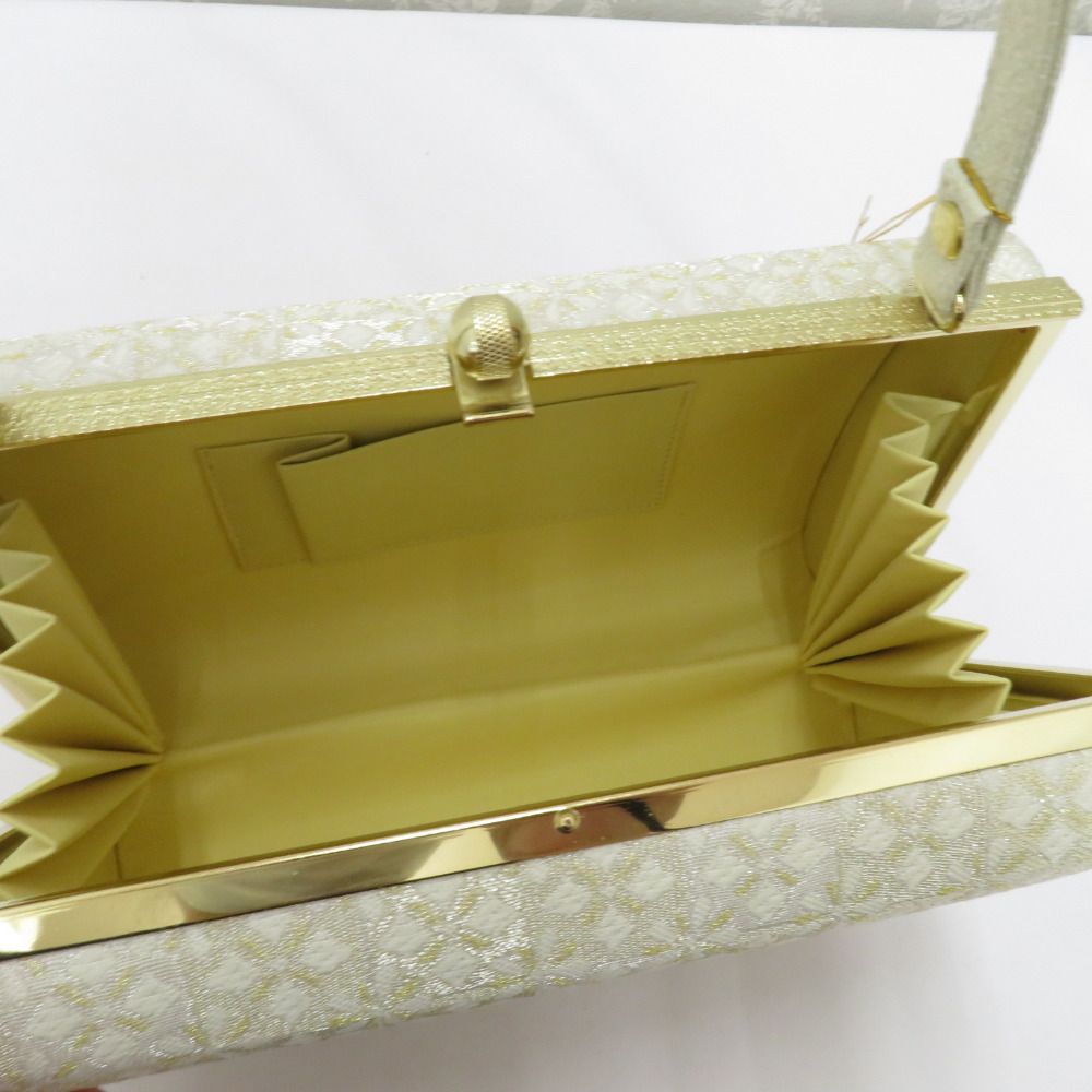 新品 高級 日本製 白梅 謹製 礼装用 草履 バッグ セット ゴールド金具 新品 高級 日本製 白梅 謹製 礼装用 草履 バッグ セット