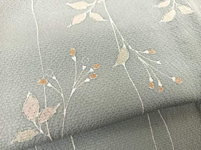 平和屋着物▽上質な小紋 単衣 南天文 正絹 逸品 BAAS8046yc