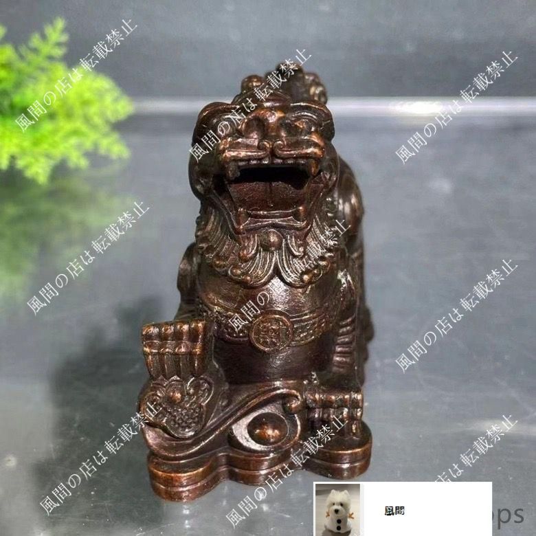 新品・未使用】麒麟 茶寵 銅製品 鎮宅辟邪 開運風水 招財 置物
