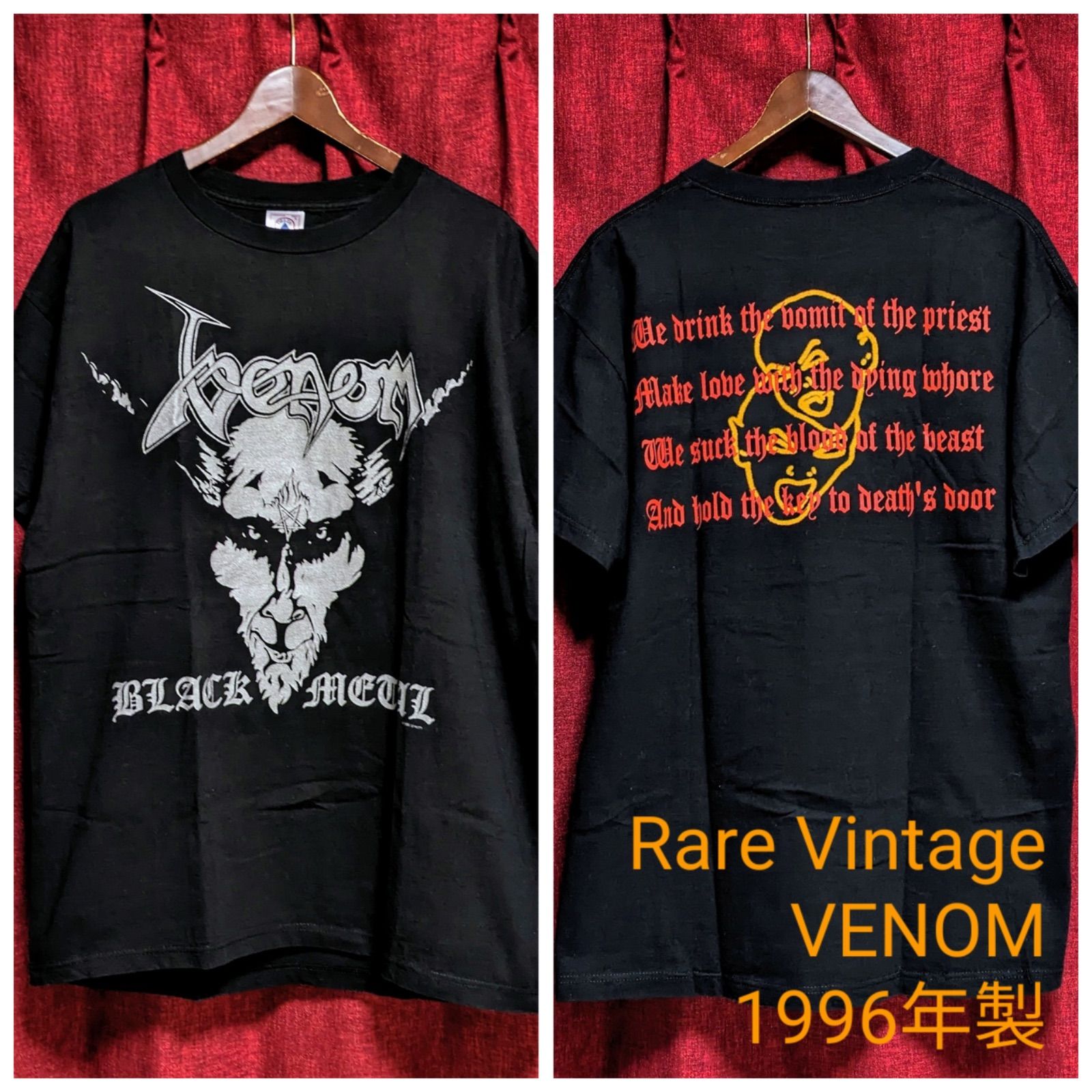激レア ヴィンテージ VENOM ヴェノム☆90年代 バンドT☆大きい L 黒 