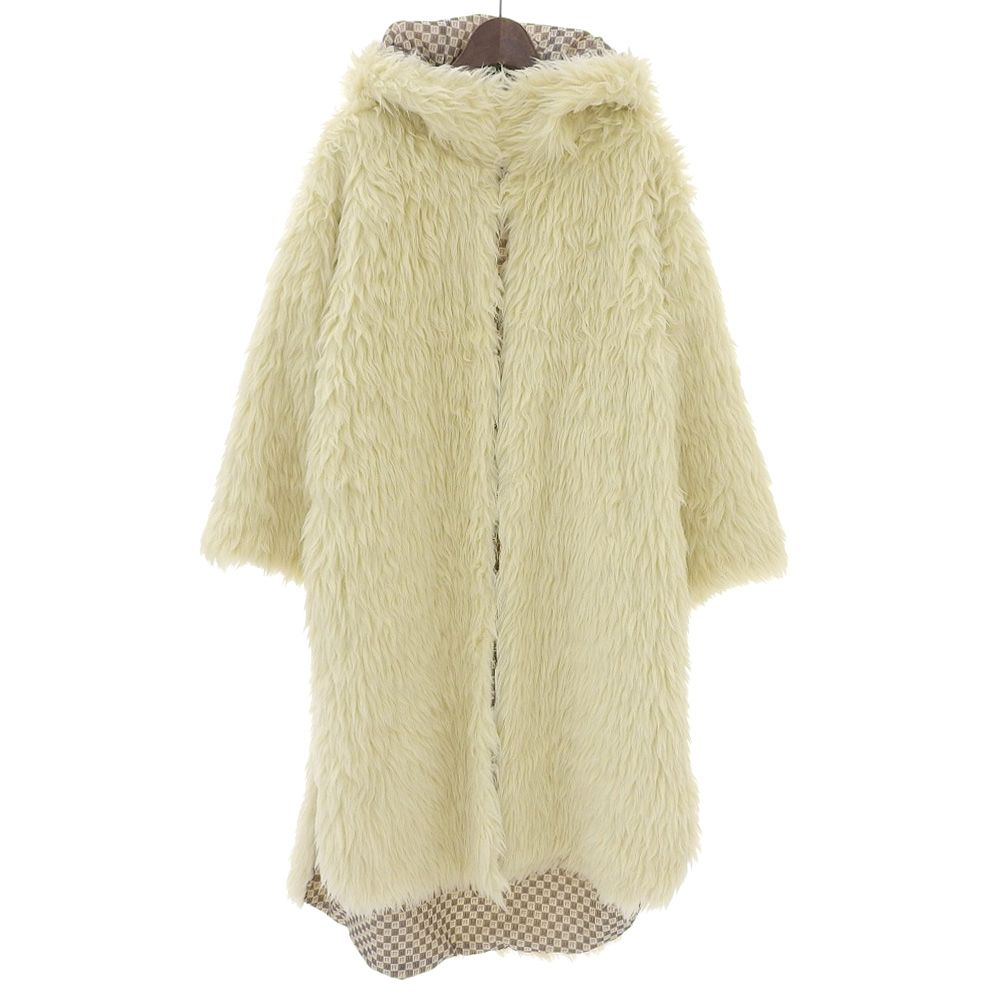 FUMIE TANAKA ファーコート 美品 23AW FUMIE TANAKA フミエタナカ fur hood coat フェイク