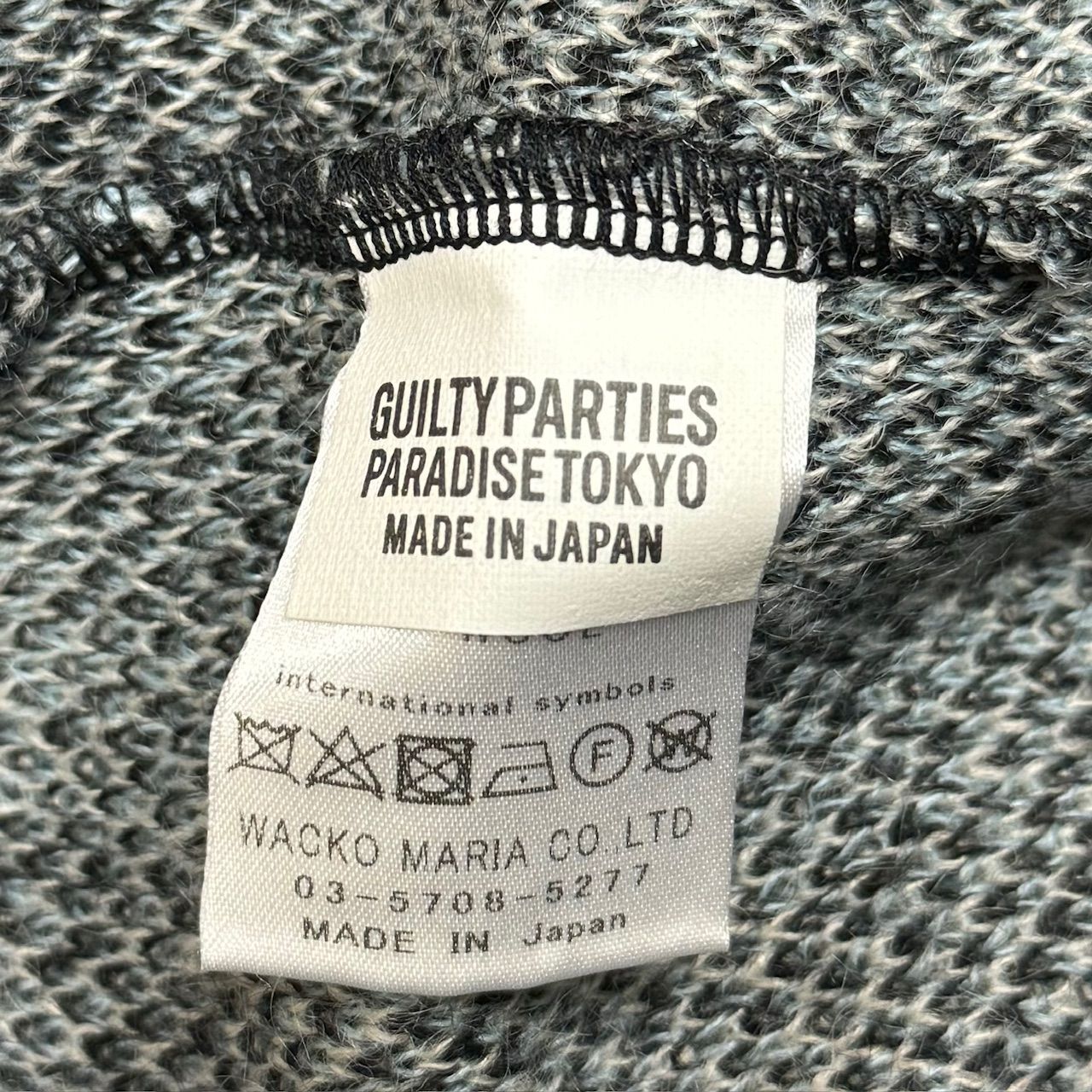 定価46200円 WACKO MARIA LEOPARD MOHAIR CREW NECK SWEATER 