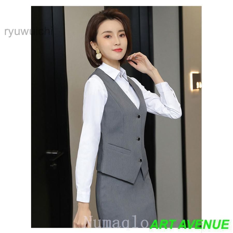 事務服ベストスーツパンツスーツ上下セットベストスカートスーツ秋春制服オフィスビジネス通勤テーパードパンツ就活