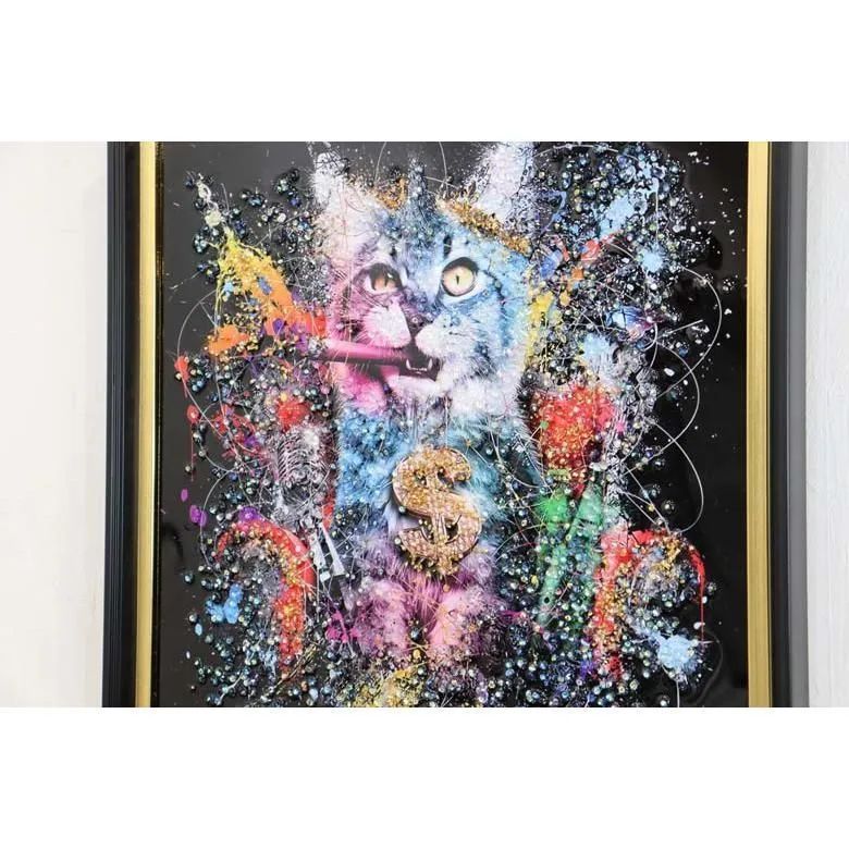 アートフレーム アートパネル猫 ファンキーキャット40X40