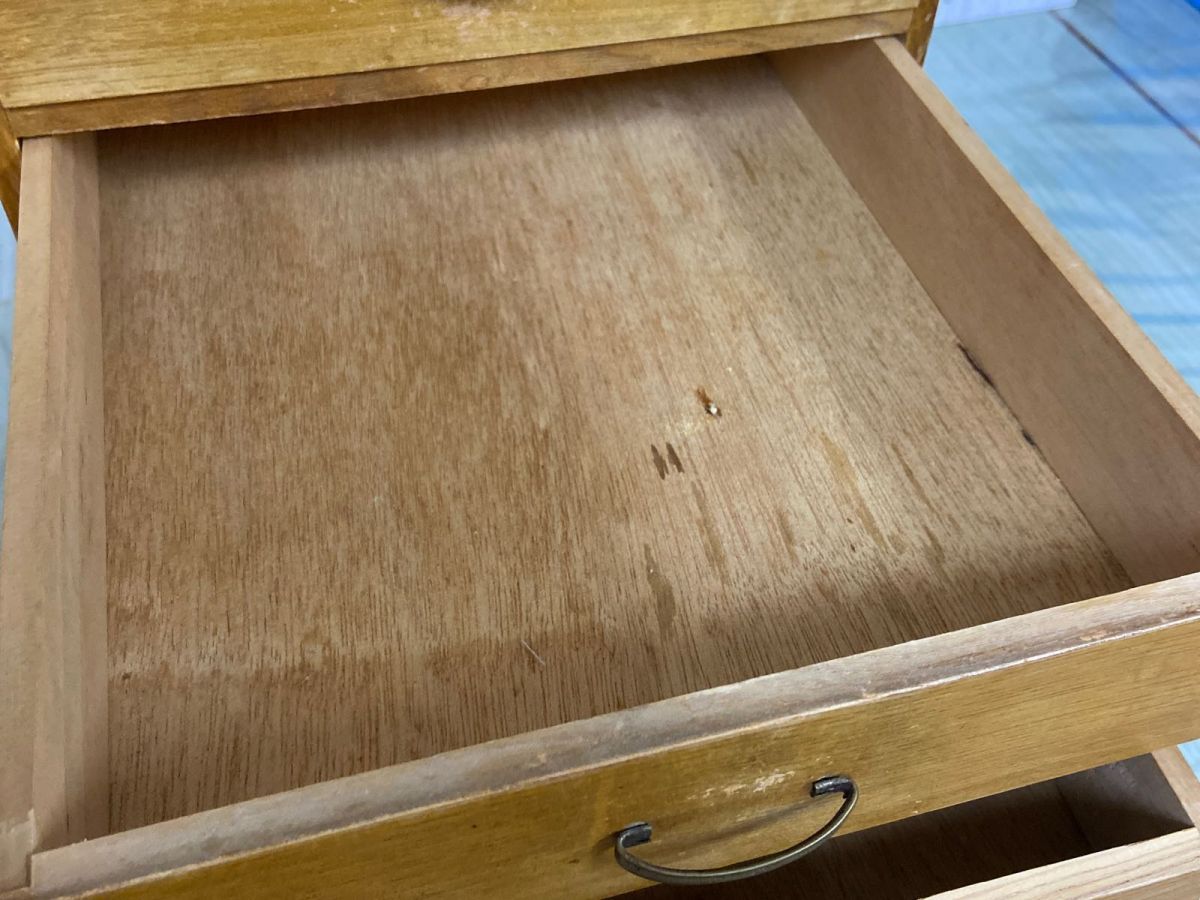 3-▲小引き出し 6段 6杯 アンティーク 家具 収納棚 引出し 書類入れ レターラック 什器 サイズ約高さ41×幅25×奥行31cm 3-△小引き出し 6段 6杯 アンティーク 家具 収納棚 引出し 書類
