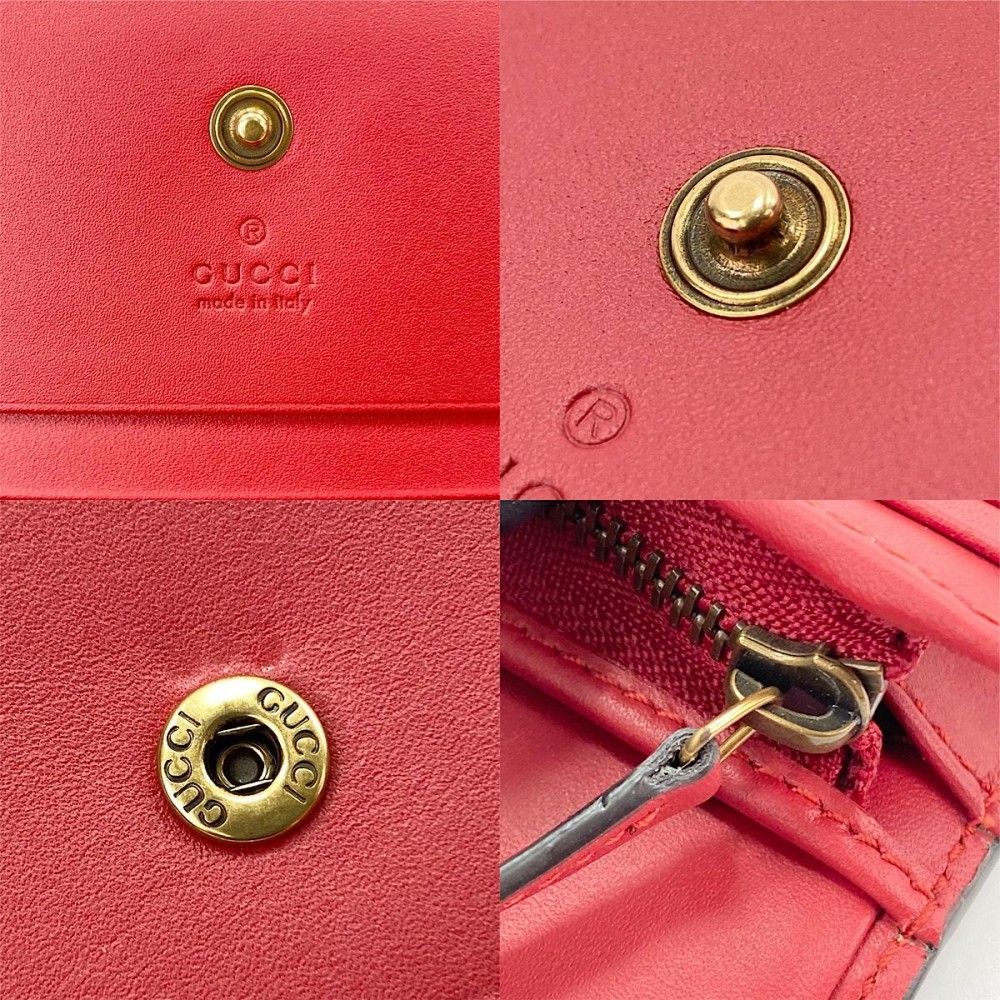 グッチ 二つ折り財布 レディース スナップボタン GGスプリーム  