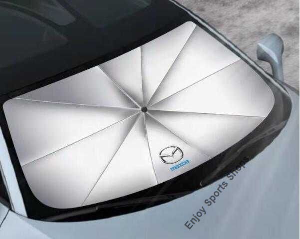 新品 激レア マツダ 傘型 サンシェード 車用サンシェード 日よけ フロントカバー ガラスカバー ワンタッチ折り畳み式 140x75cm