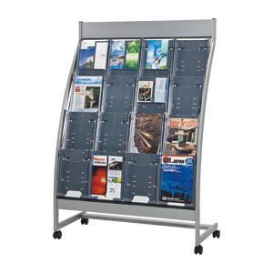 【単品】 パンフレットスタンド エヌケイ パンフレットスタンド グレー PSR-C404-GR 4542883002932 規格：Ａ４判４列４段外寸：幅１０３５×奥４６５×高１５００ｍｍ