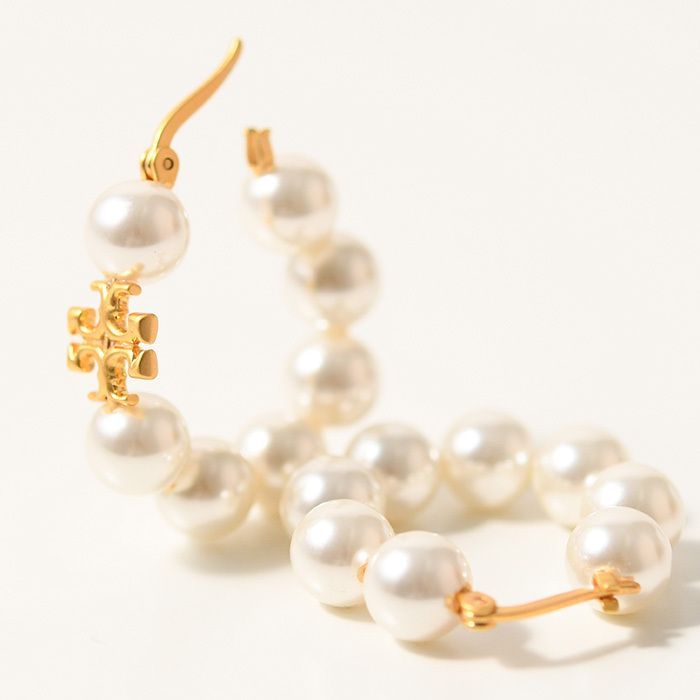 TORY BURCH トリーバーチ ピアス アクセサリー キラ パール フープ
