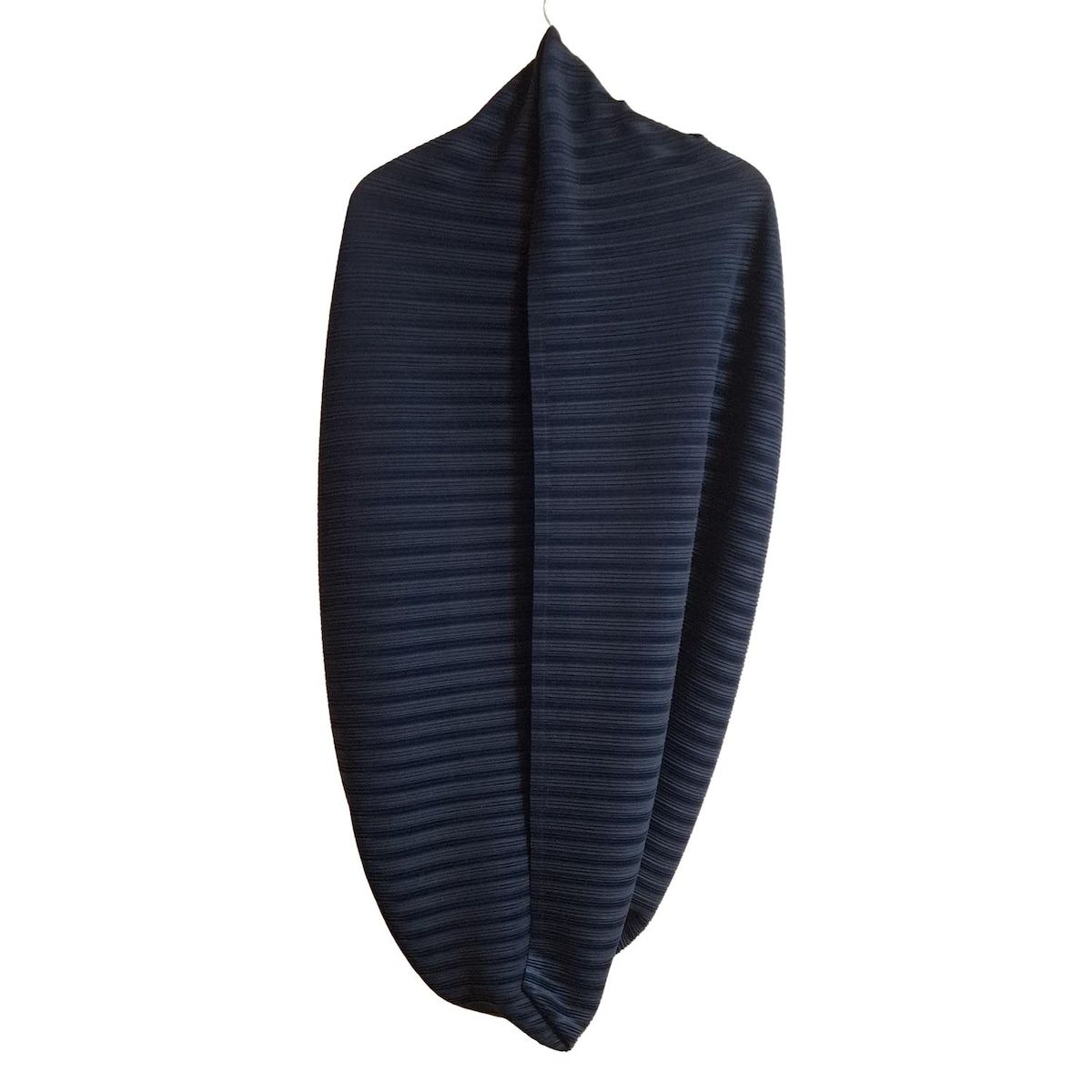 PLEATS PLEASE(プリーツプリーズ) マフラー - ネイビー スヌード/プリーツ