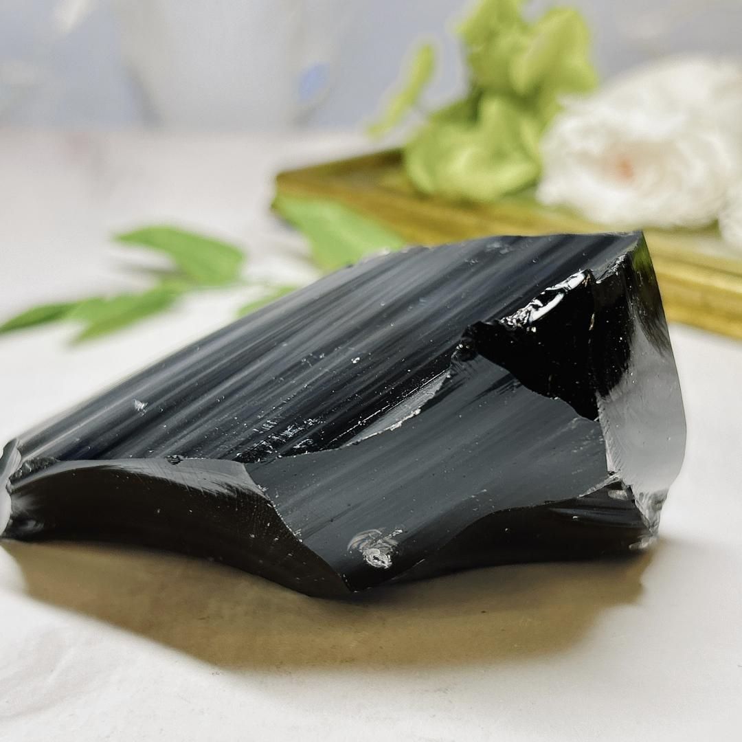 E5543】ミッドナイトオブシディアン＊黒曜石＊原石＊ - メルカリ