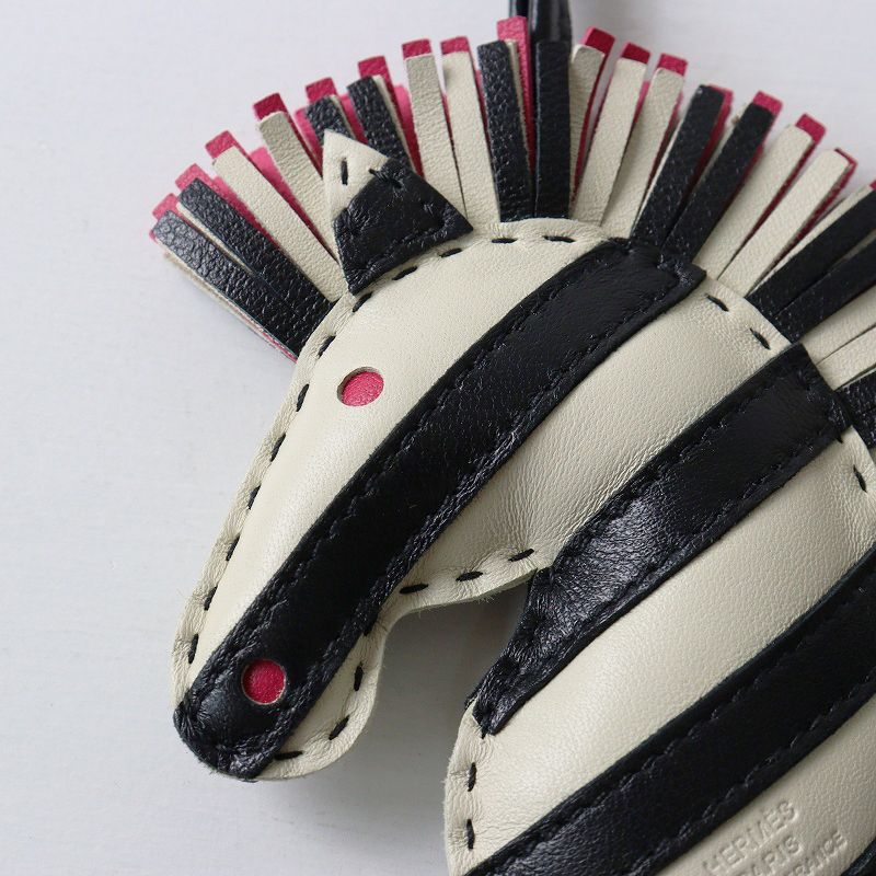 エルメス ジージー サバンナ チャーム Z刻印 ストラップ シマウマ