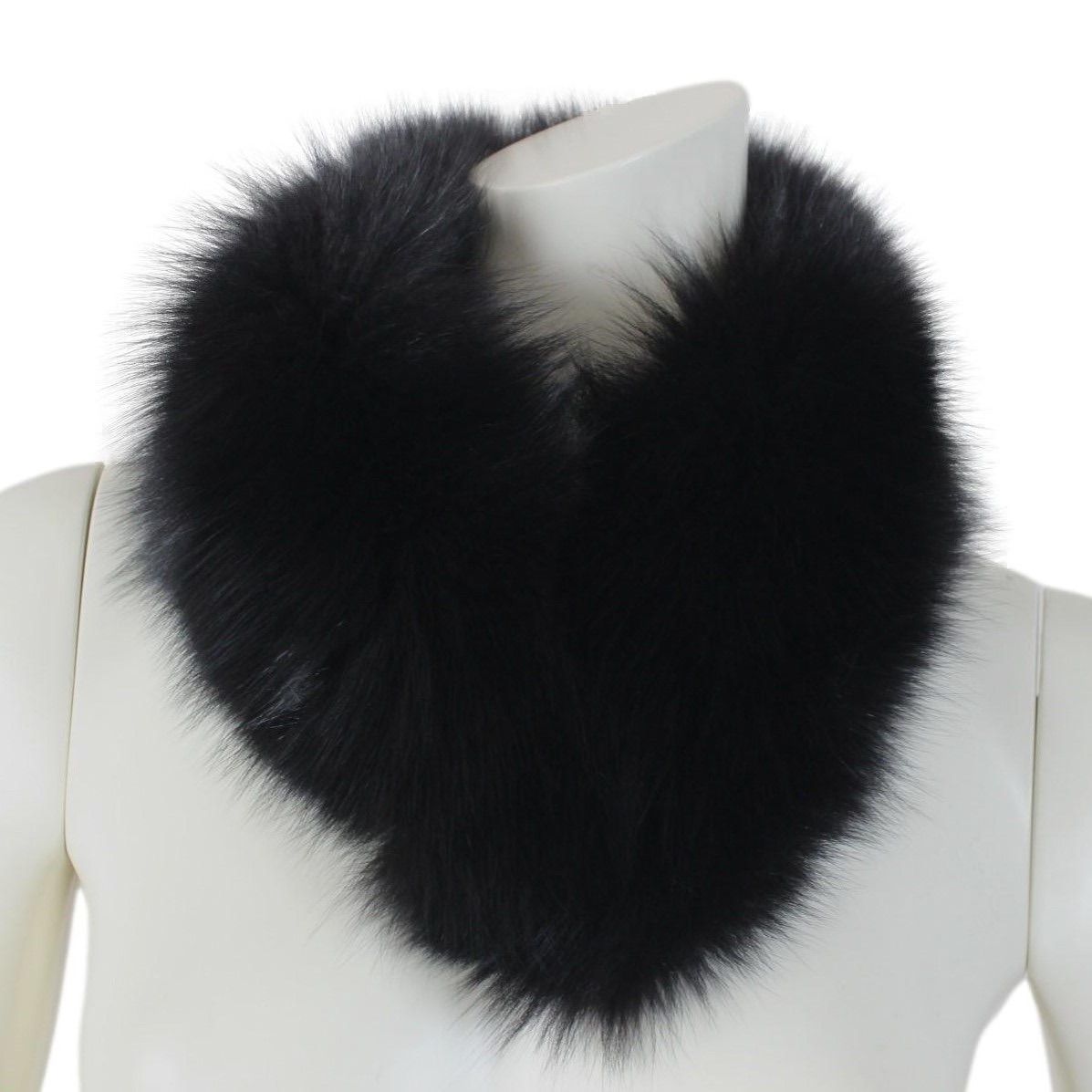 96 サガ SAGA FURS ティペット 小さめ ショール マフラー ブラック 黒 ♥に近い MOONBAT ムーンバット レディース