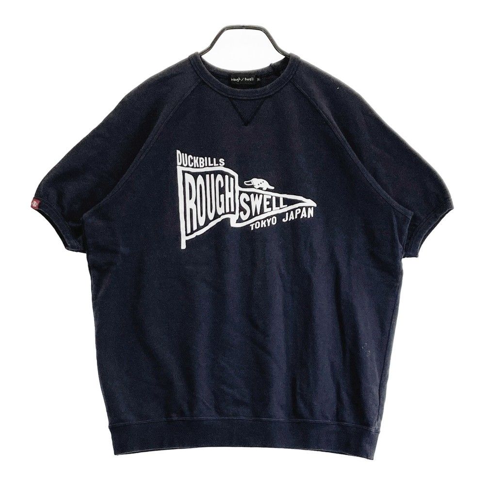 ROUGH SWELL ネイビー　半袖スウェット 新品タグ付き　サイズМ サイズ：XL ROUGH&SWELL ラフアンドスウェル 半袖スウェット