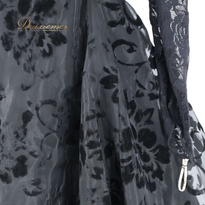 【美品 社交ダンス衣装】ワンピース ドレス leirena 黒 かわいい 上品 社交ダンス,ワンピース,ロング｜社交ダンス衣装・フラメンコ