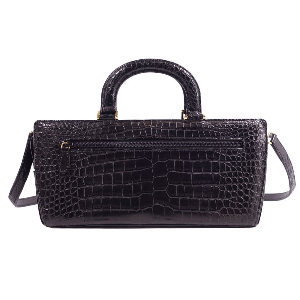美品 クロコダイル 料っ CROCODILE バッグ JRA セミショルダーバッグ  