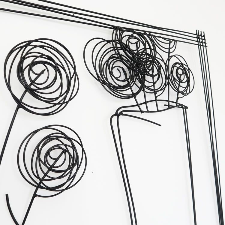 〇ウォールアート 壁掛け 壁飾り 花瓶 黒一色でモダンなアイアンアート ウォールアート アートパネル アイアン 壁掛け 壁飾り 花瓶 ウォール